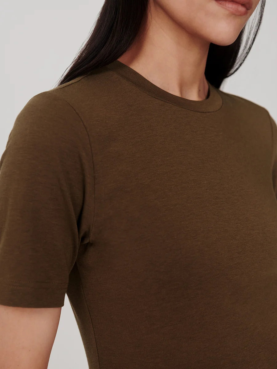 Varley - Regina Fitted Tee - Teak Olive