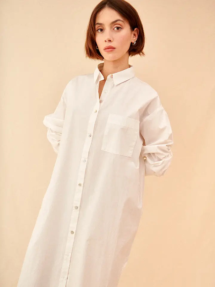 Salvador Shirt Dress - Ecru