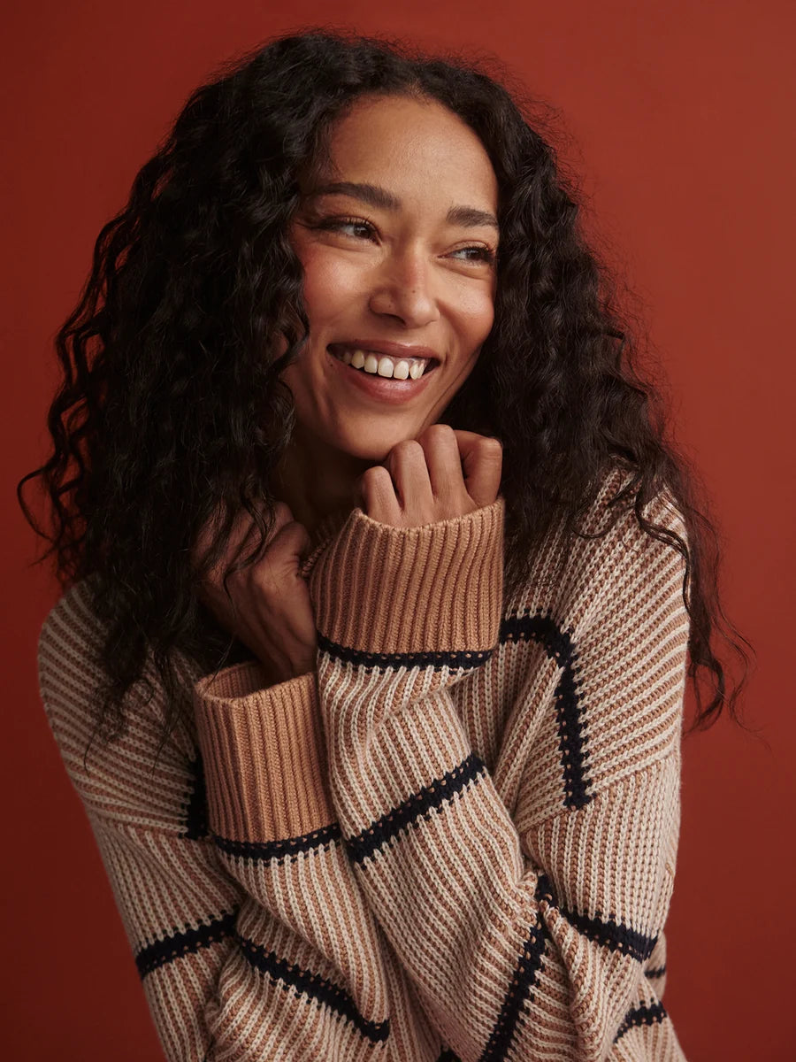 Holland Knit Sweater -  Mid Tan