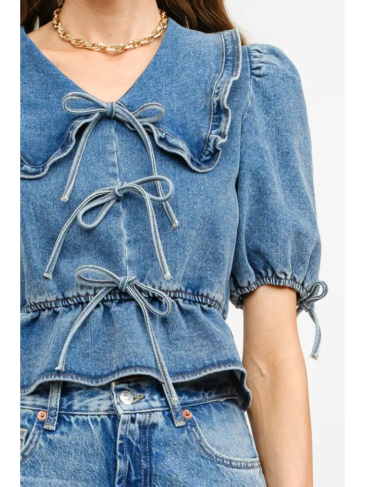Bridget Blouse - Medium Wash