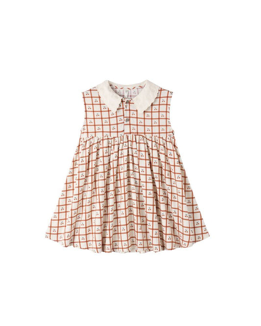 Rylee + Cru - Collared Baby Doll Dress - Cherry Check