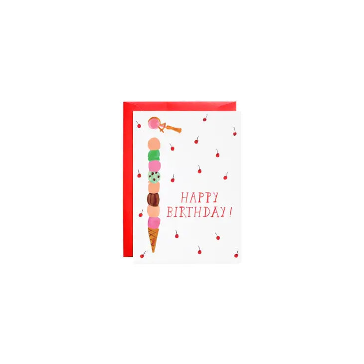Extra Scoops Birthday Card - Petite Card