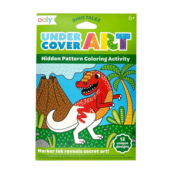 Ooly - Undercover Art: Hidden Pattern Coloring Activity - Dino
