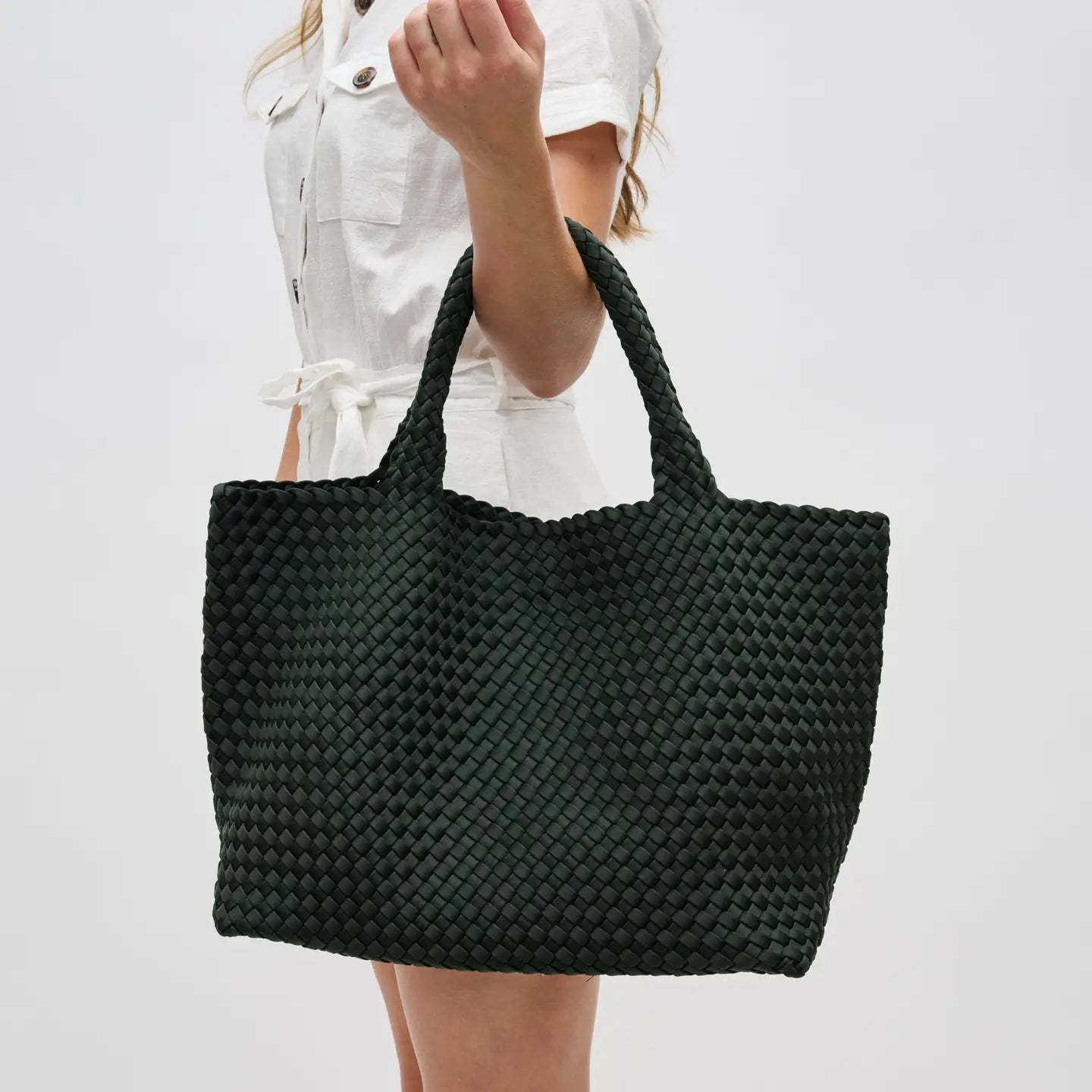 Sky's The Limit - Large Woven Neoprene Tote - Olive