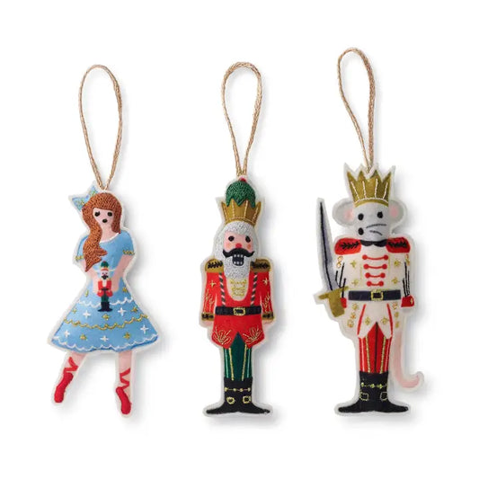 Rifle Paper Co. - Felt Ornaments - Nutcracker - Set of 3