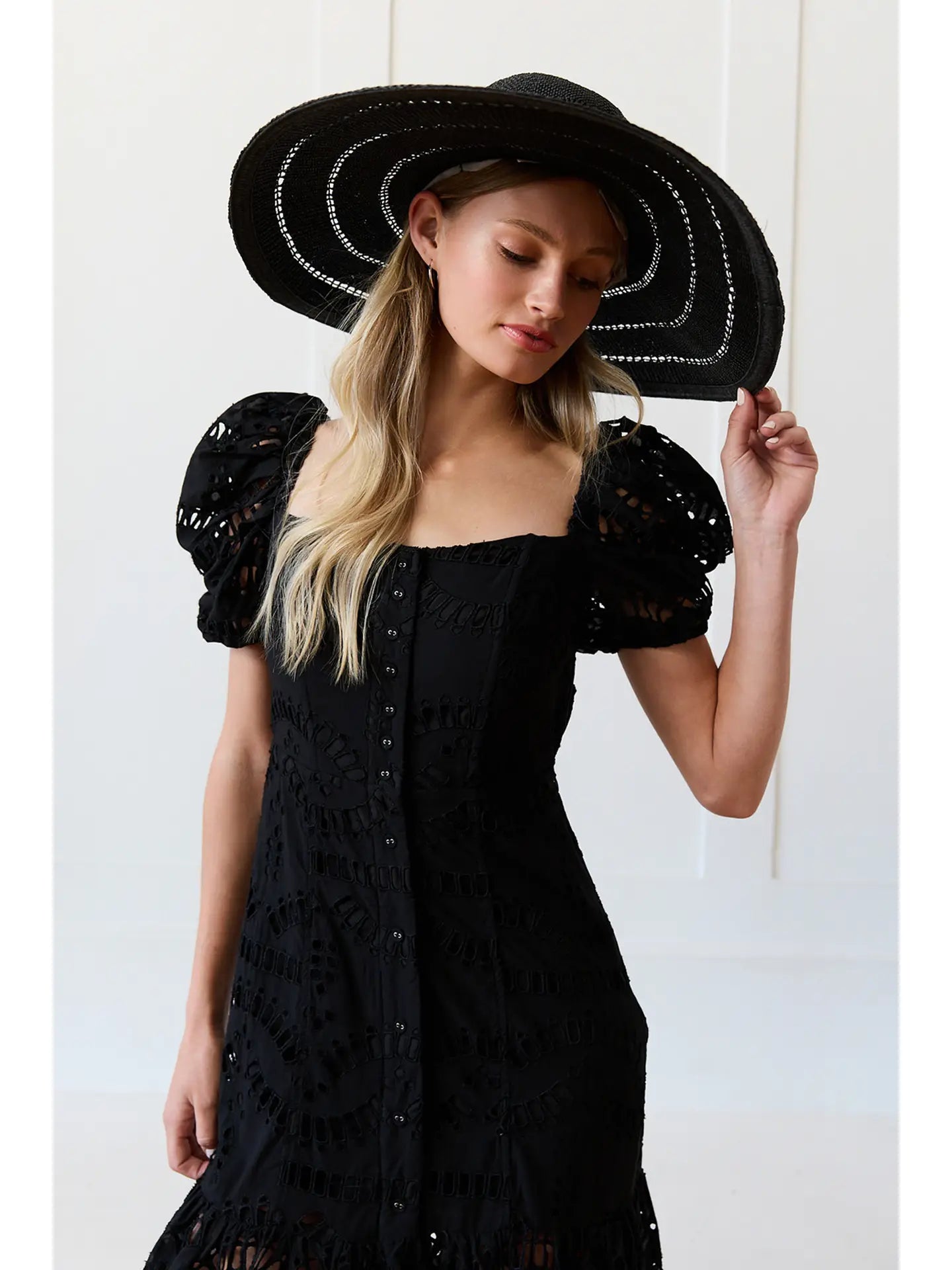 Eyelet Dress - Black
