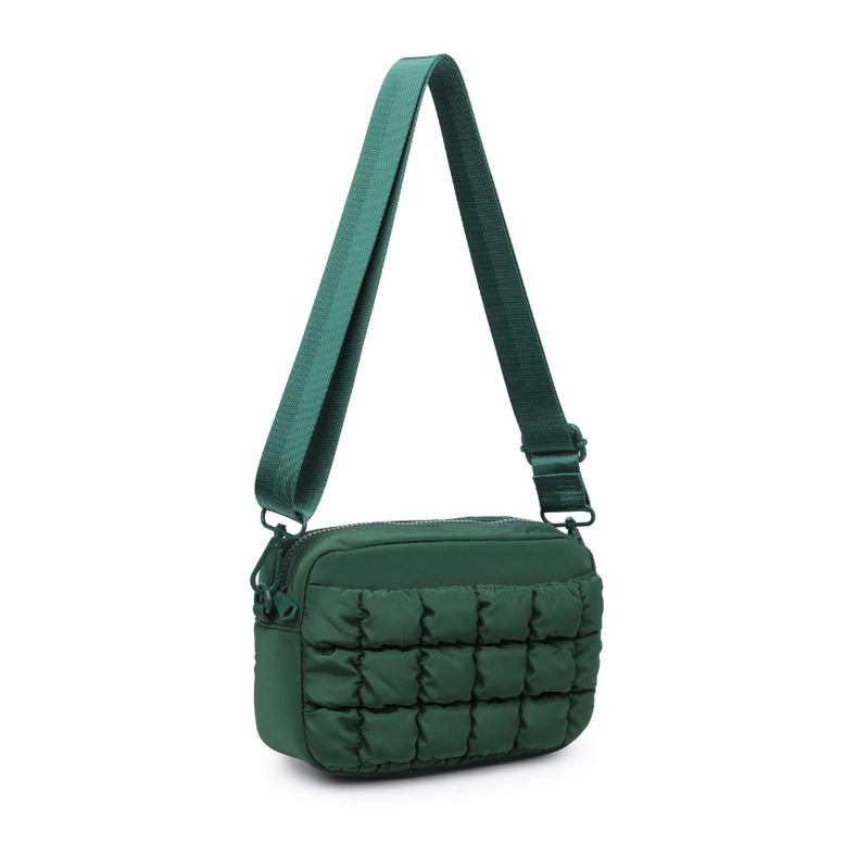 Sol and Selene: Inspiration - Quilted Nylon Crossbody - Emerald