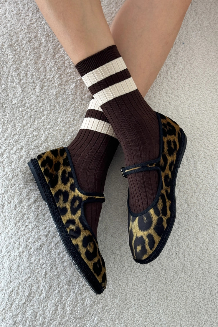 Le Bon Shoppe - Her Socks - Varsity - Espresso