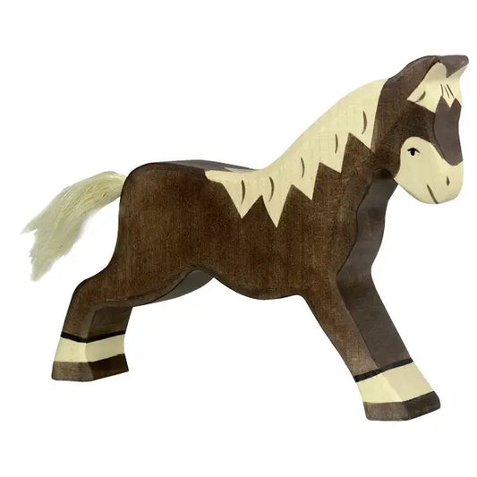 Holztiger - Horse, Running, Dark Brown