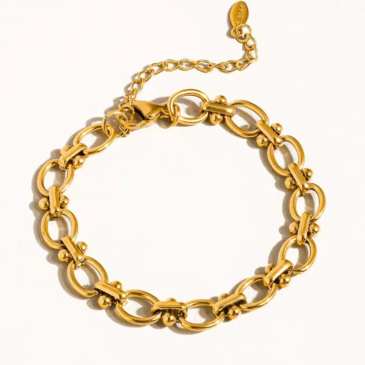 Dawson 18K Gold Non-Tarnish Braided Chain Bracelet - Yellow Gold