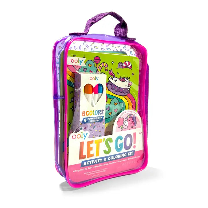 Ooly - Let's Go!: Activity & Coloring Kit - Unicorn Candy Town