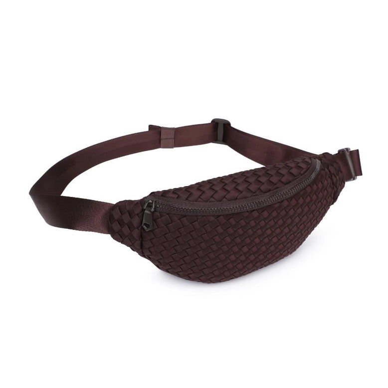 Sol and Selene: Aim High - Woven Neoprene Belt Bag - Chocolate