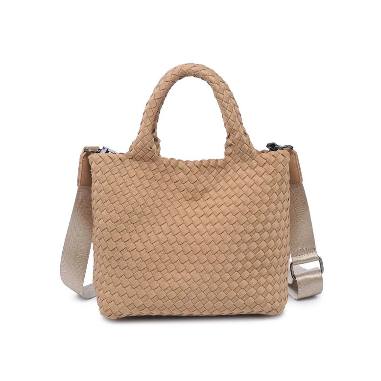 Sol and Selene: Sky's The Limit - Small Woven Neoprene Crossbody - Nude