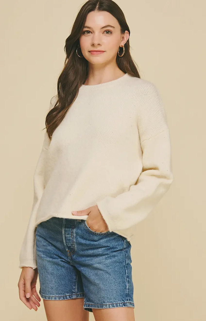 Sequin Knit Sweater - Ivory