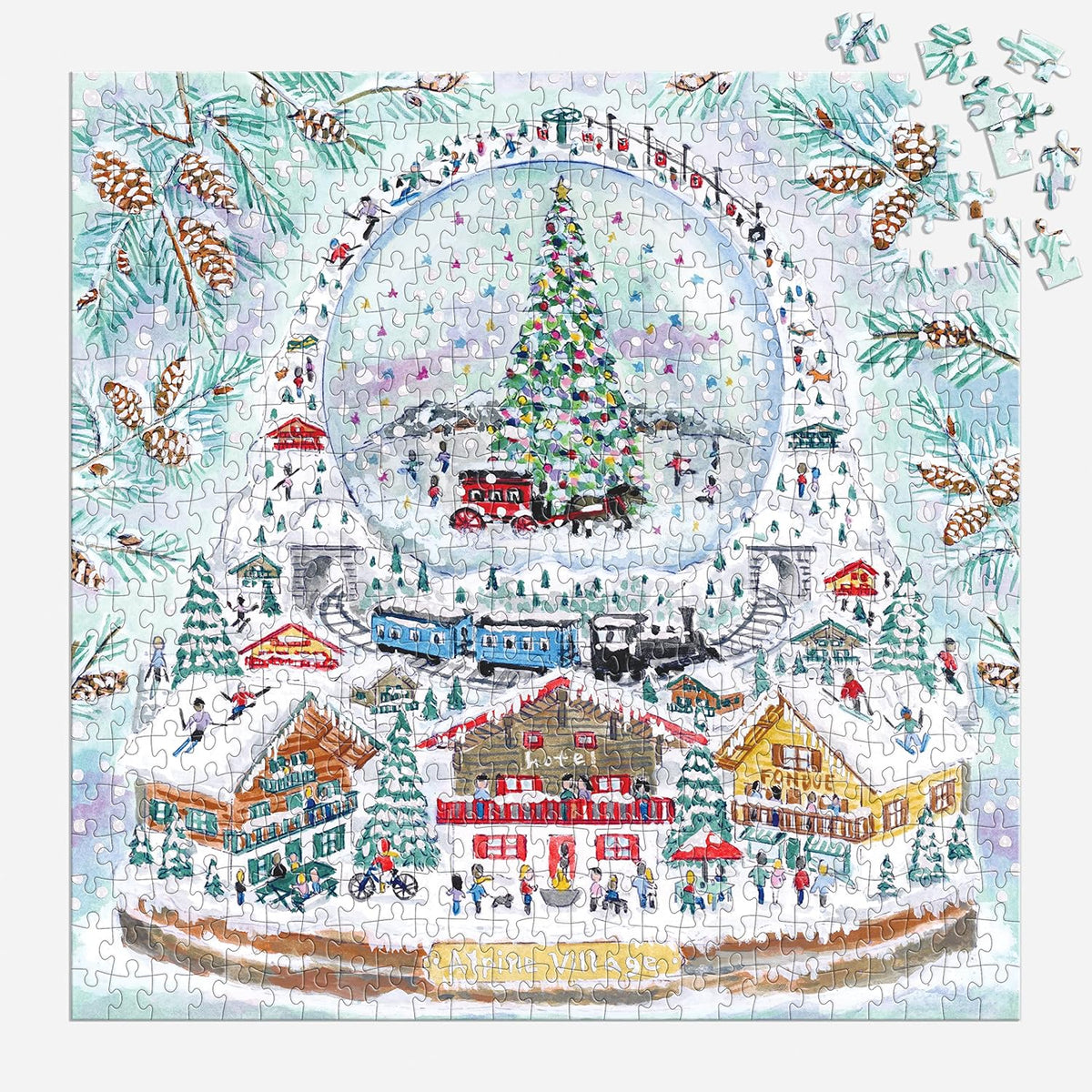 Michael Storrings - Alpine Village Snow Globe - 500 Pc Puzzle