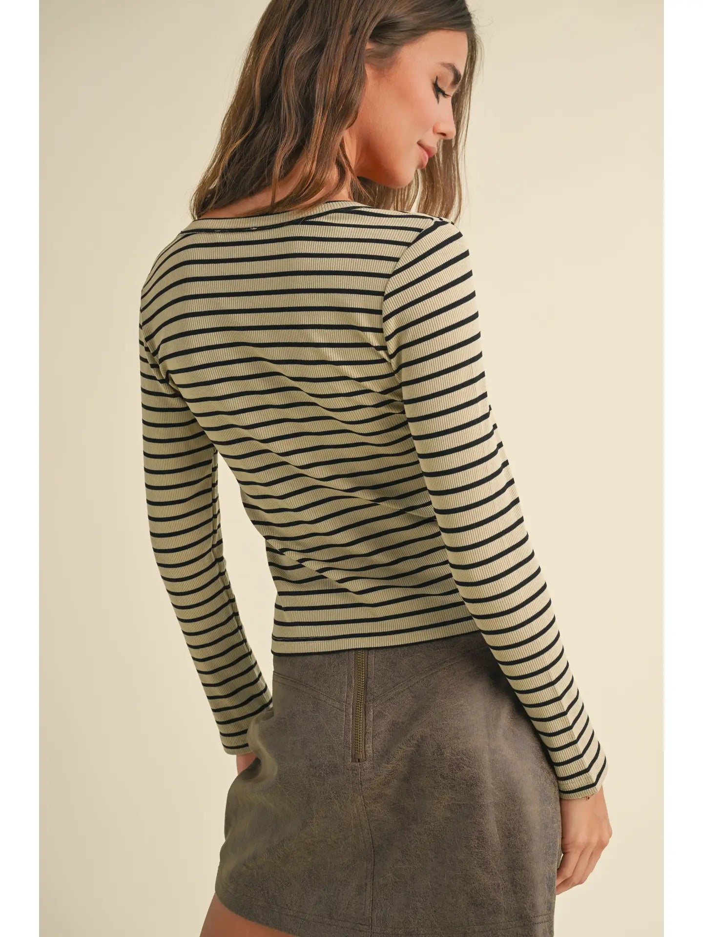 Round Neck Long Sleeve - Stripe