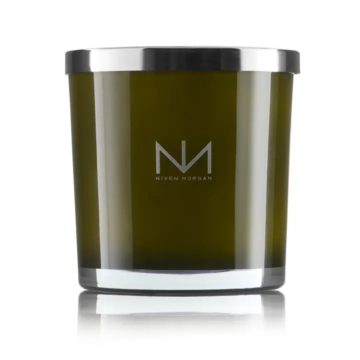 Double Wick Candle - White Flower, Smoke & Pine