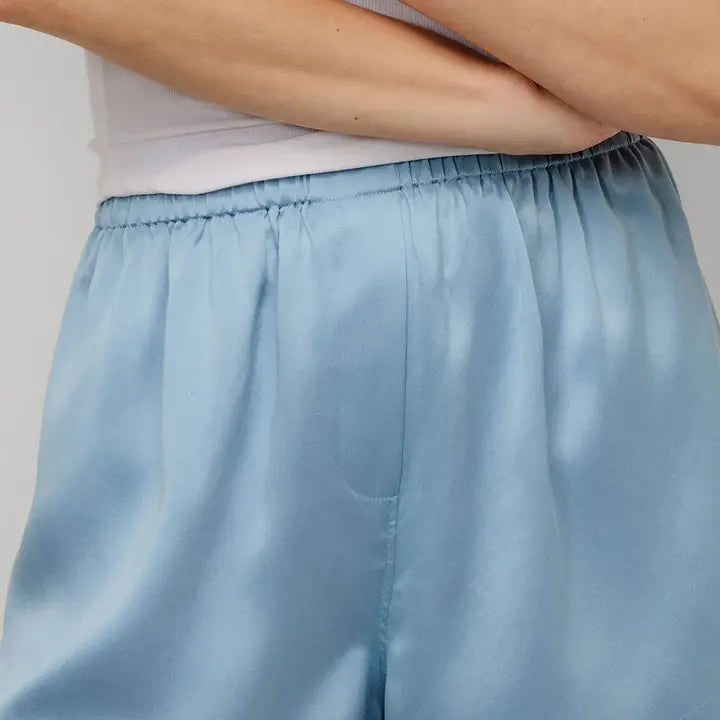Lunya - Washable Silk Boxer Short - Arctic Sky