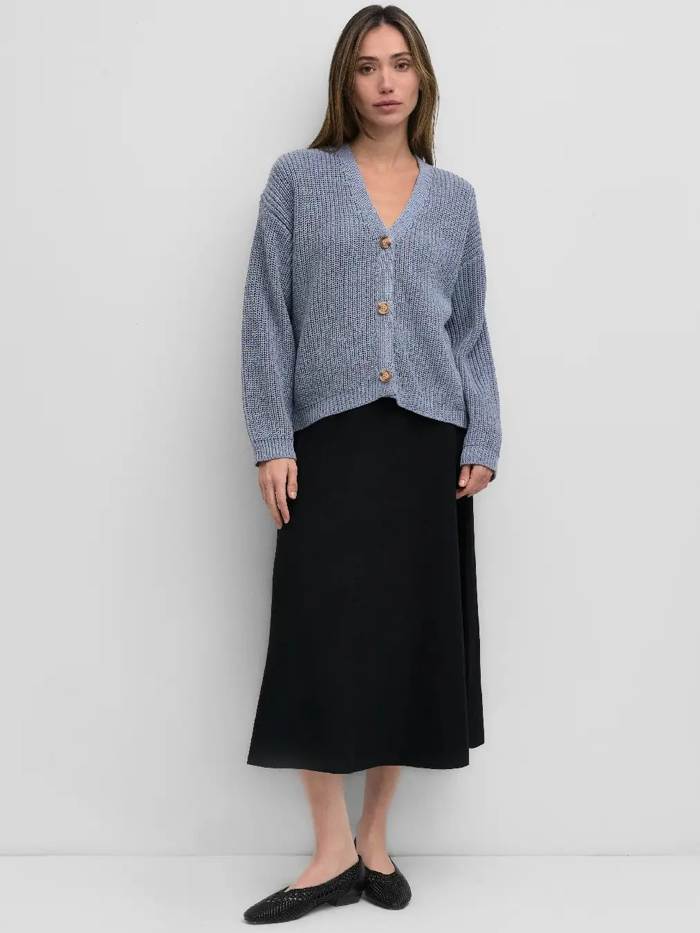 The Willow Cardigan - Dusty Blue