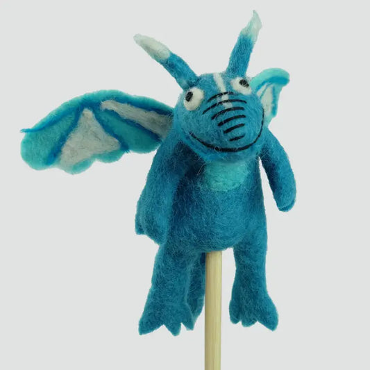 The Winding Road - Finger Puppet - Dragon - Blue