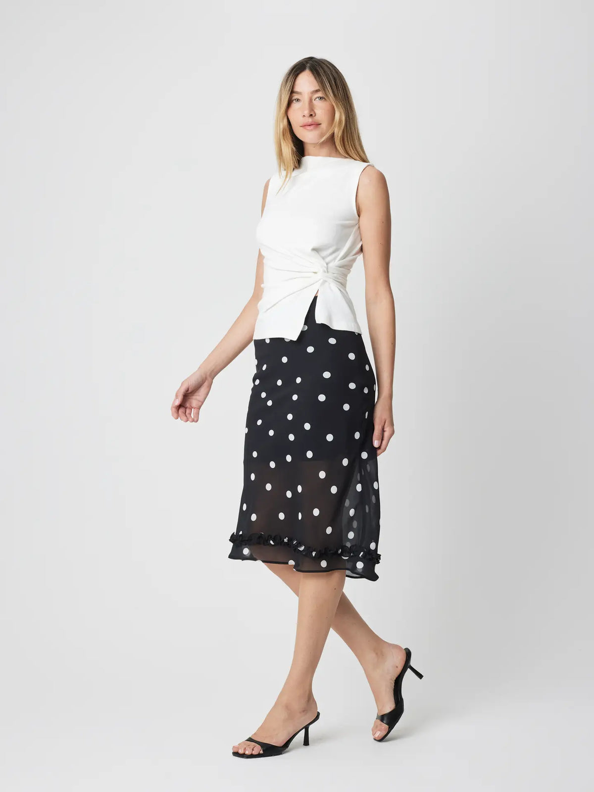 Knit Twist Top - White