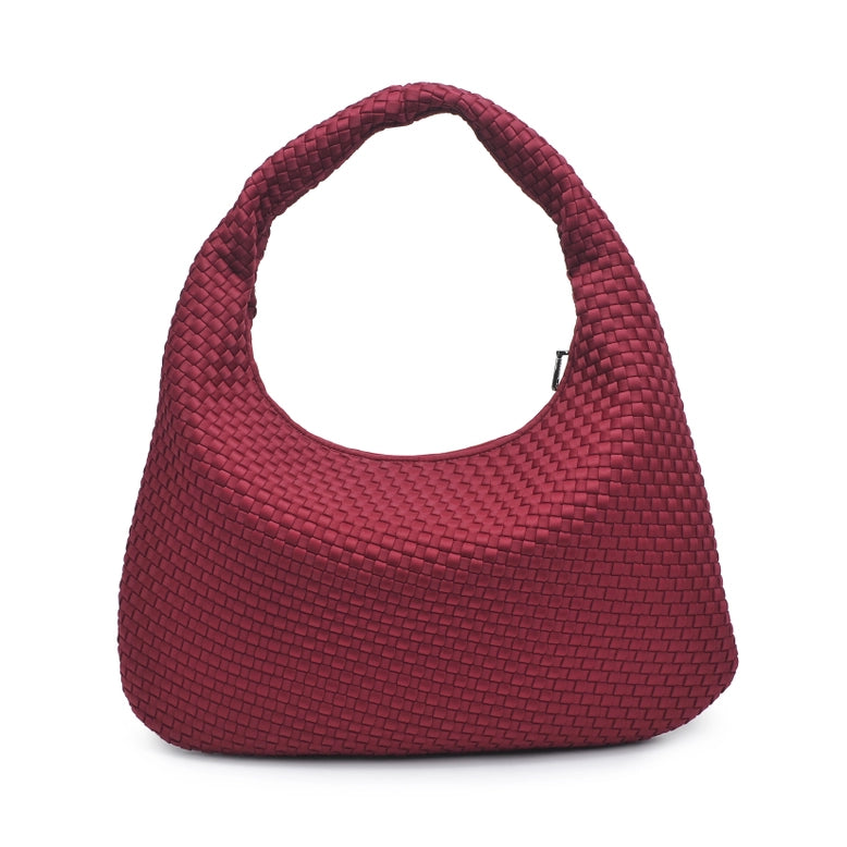 Dare to Dream - Large Woven Neoprene Hobo - Wine