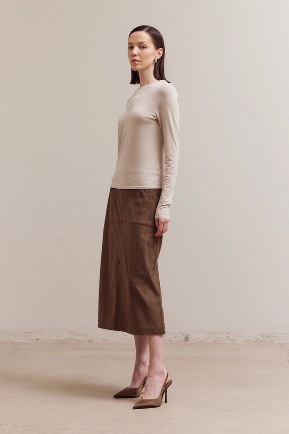 Grade + Gather - Long Sleeve Modal T-Shirt - Parchment
