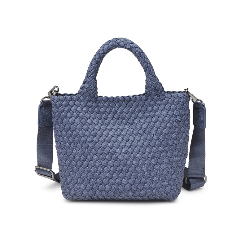 Sol and Selene: Sky's The Limit - Small Woven Neoprene Crossbody - Dark Denim