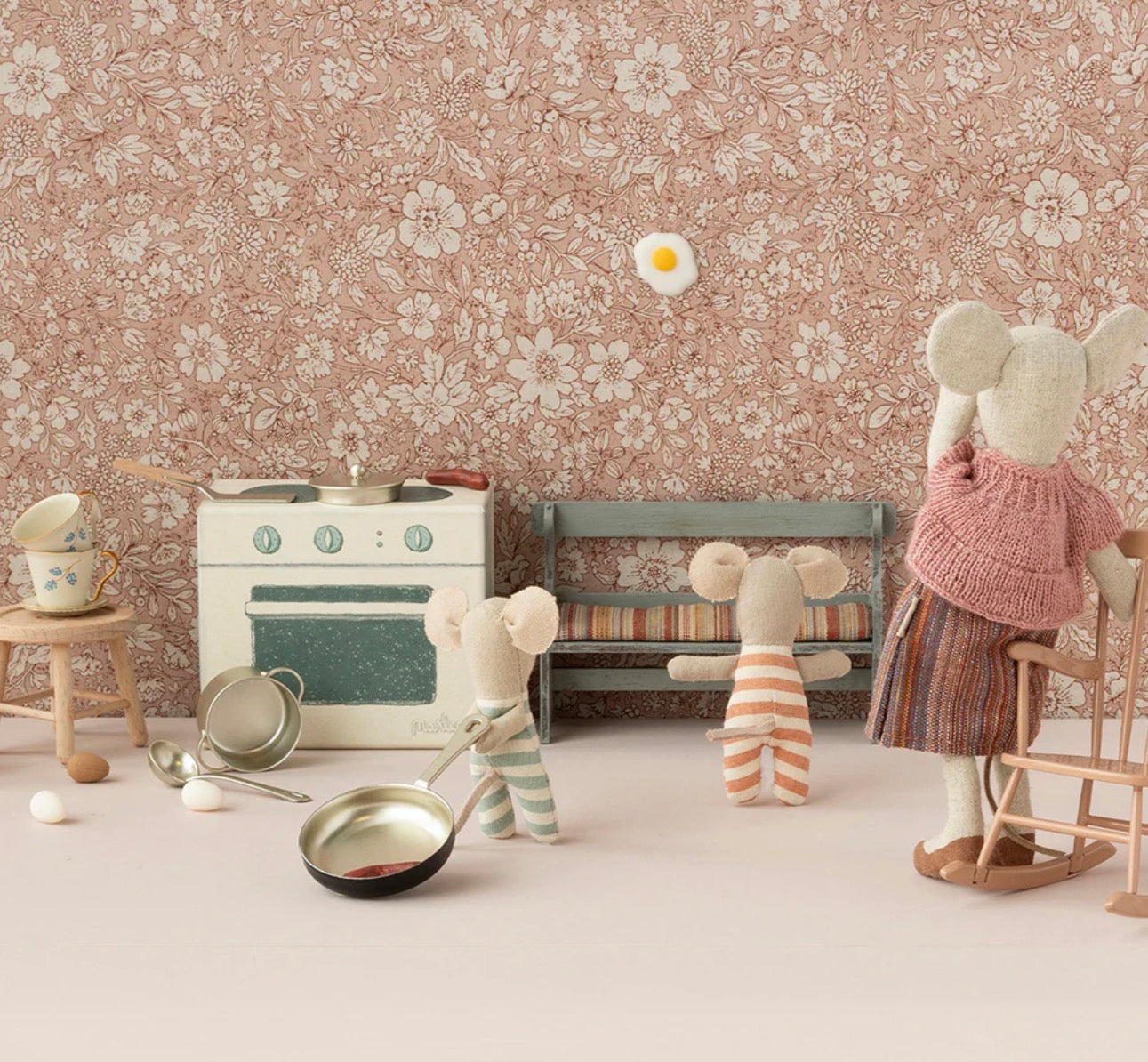 Maileg - Triplets, Baby Mice in Matchbox