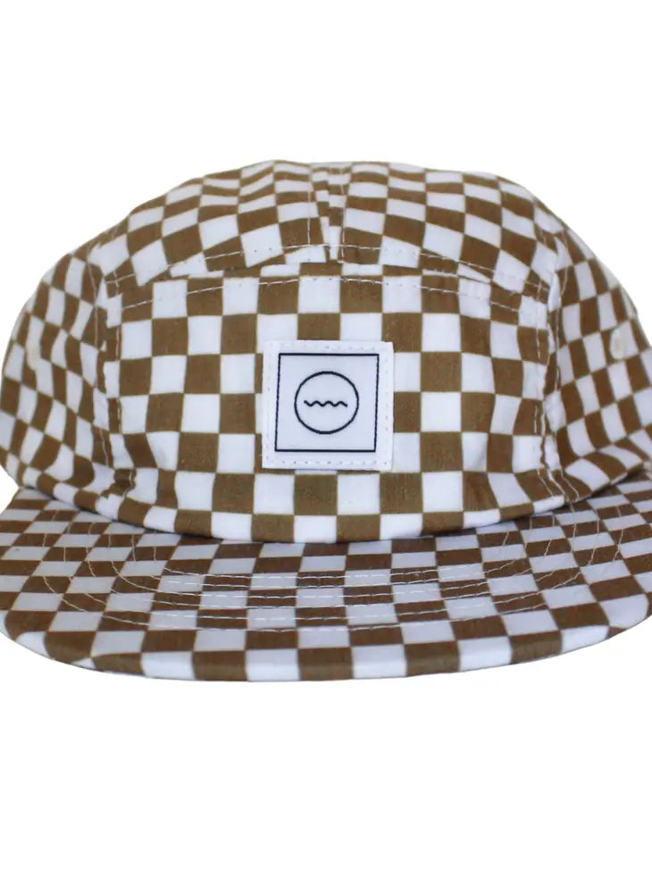 Adult Cotton Five-Panel Hat - Copper Check