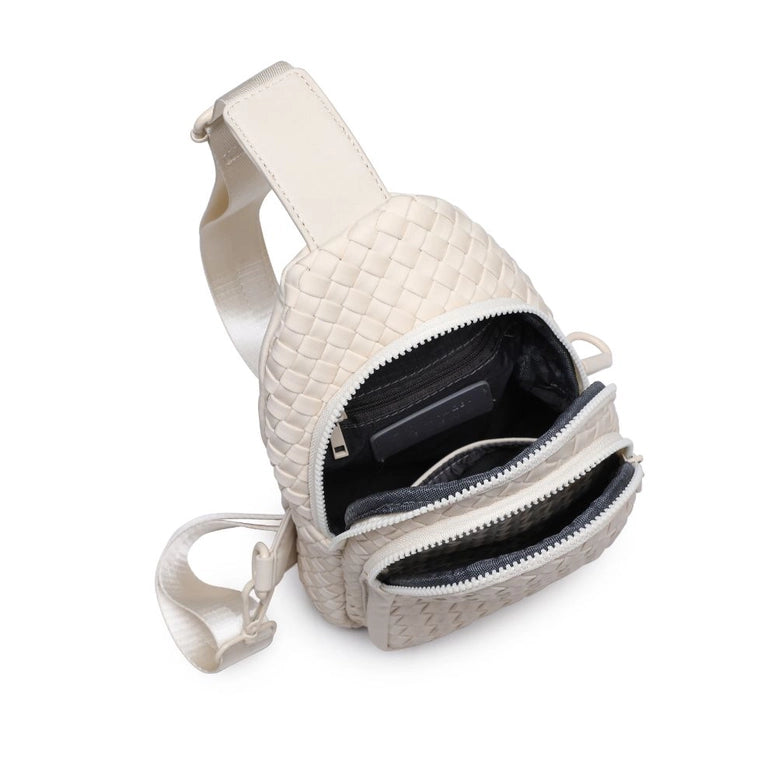 Beyond The Horizon - Woven Neoprene Sling Backpack - Cream