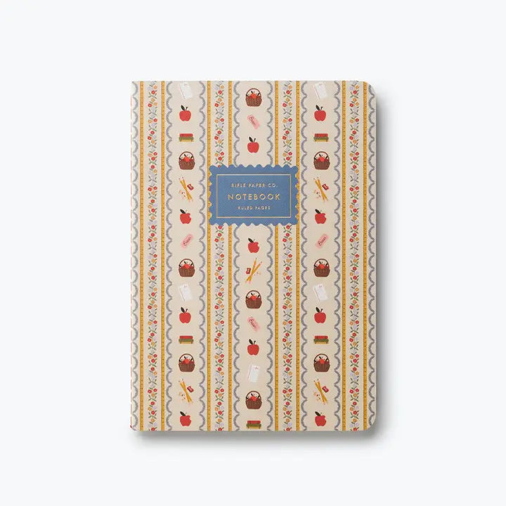 Rifle Paper Co. - Assorted Set of 3 Notebooks -Schoolhouse