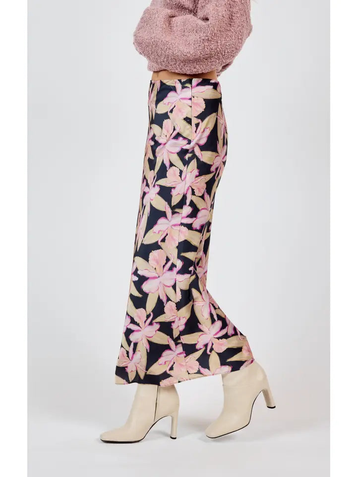 Candlelight Maxi Skirt - Black Multi