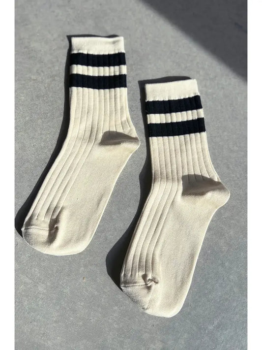 Le Bon Shoppe - Her Socks - Varsity - Cream & Black