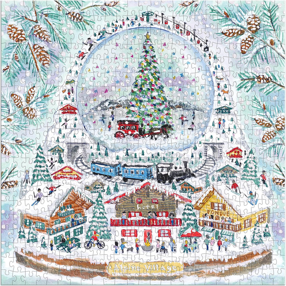 Michael Storrings - Alpine Village Snow Globe - 500 Pc Puzzle