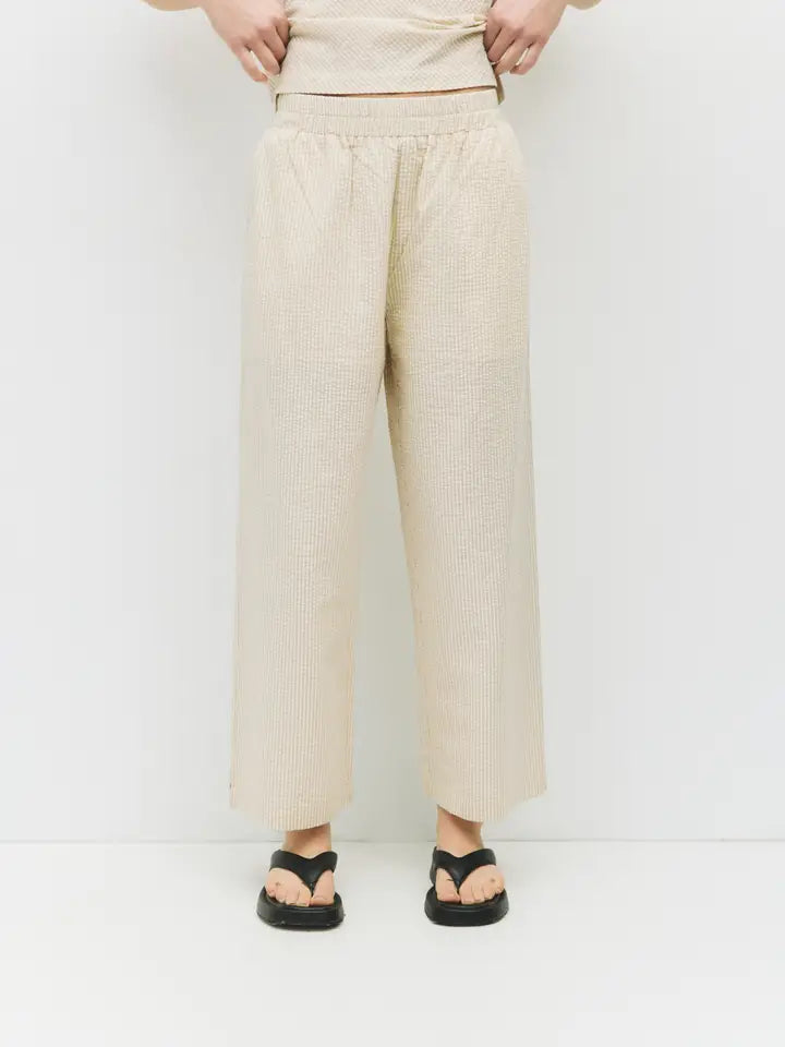 The Ryland Pants - Cream & Brown
