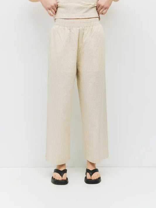 The Ryland Pants - Cream & Brown
