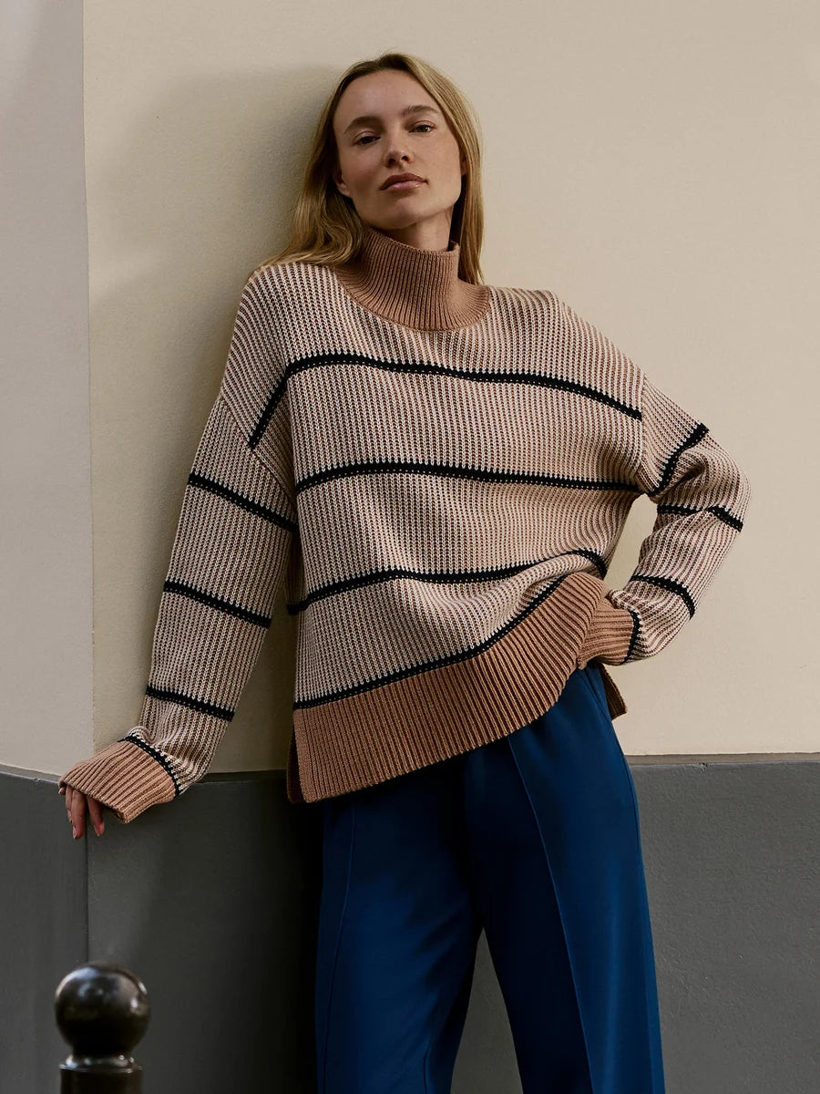 Holland Knit Sweater -  Mid Tan
