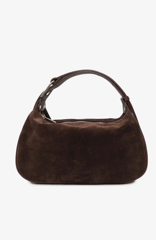 Amicie Suede Bag - Chocolate