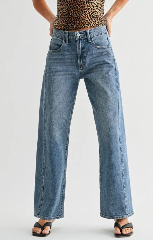 Stretch Slight Barrel Twist - Medium Denim