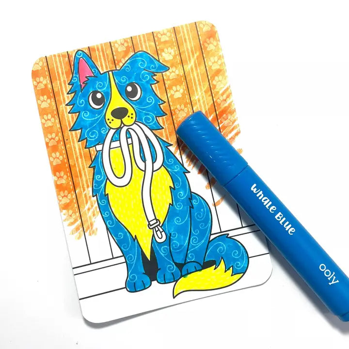 Ooly - Undercover Art: Hidden Pattern Coloring Activity - Dog Days