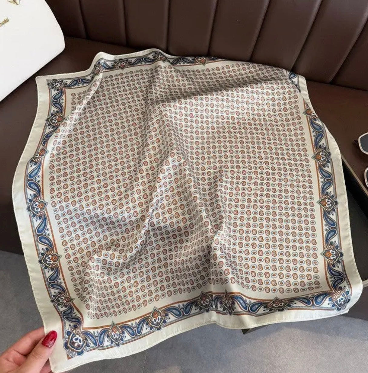 Silk Scarf - Cream