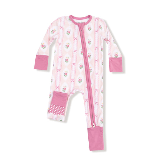 2 Way Zipper Romper - Ogee Lace Floral