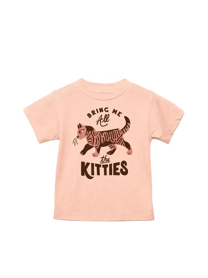 Shop Good Co. - Bring Me All The Kitties Tee - Peach