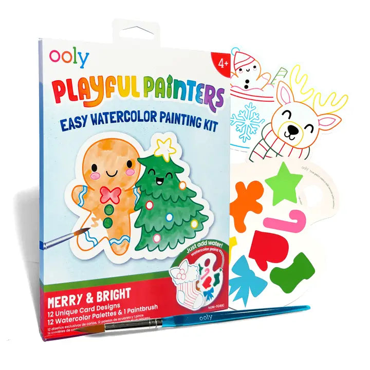 Playful Painters Watercolor Painting Kit - Merry & Bright