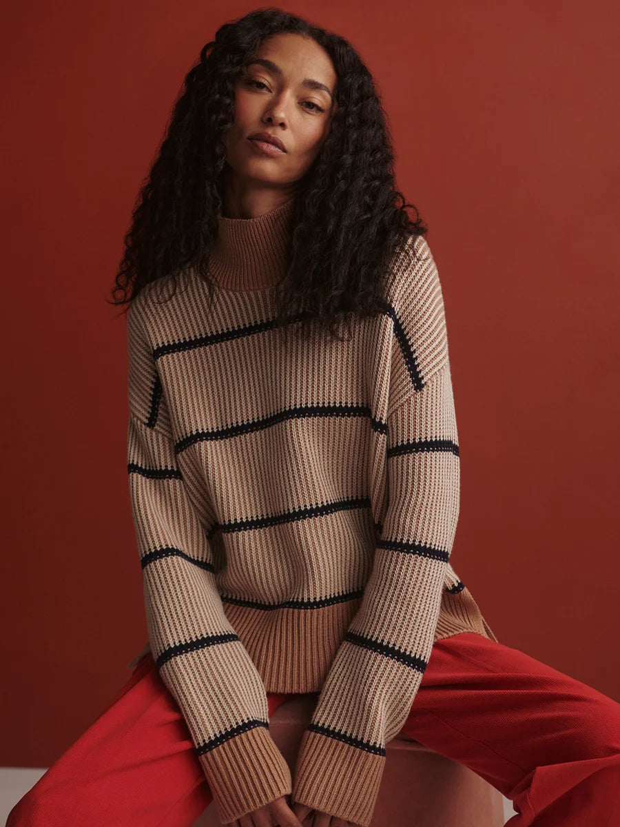 Holland Knit Sweater -  Mid Tan
