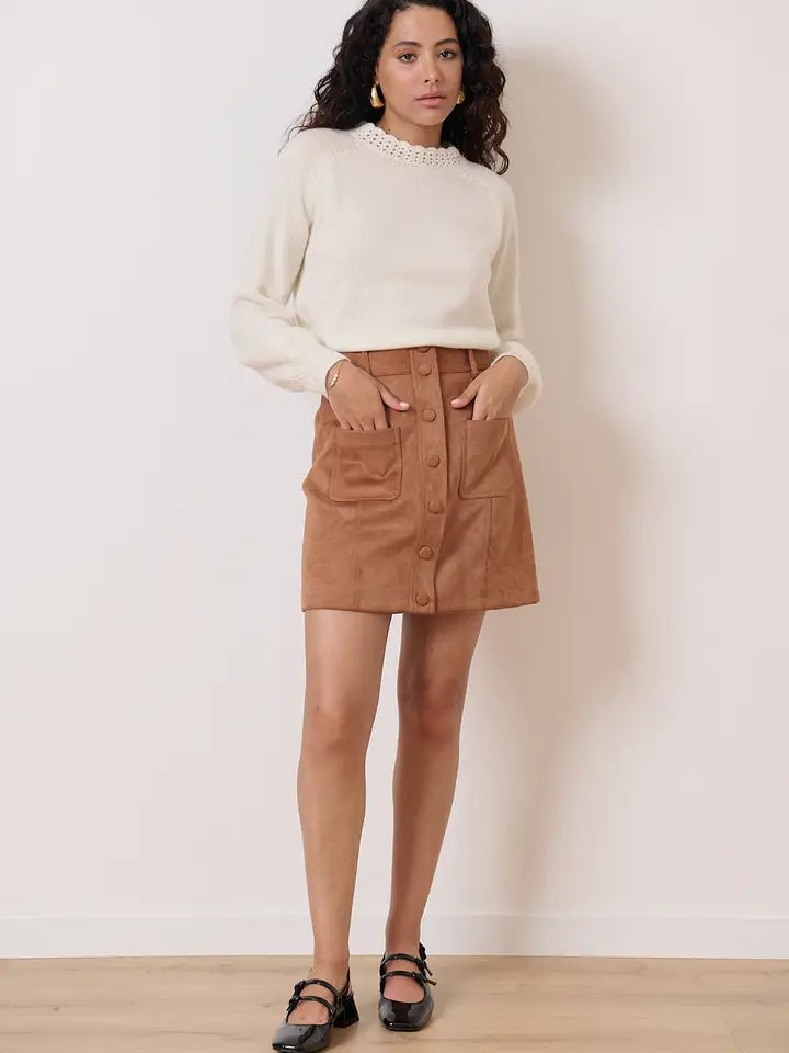 Short Suede Skirt - Tom