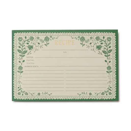 Rifle Paper Co. - Recipe Cards - Set of 12 - Artichoke