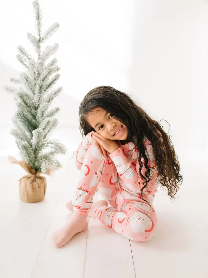 Two Piece Holiday Pajama Set - Santa Cocoa