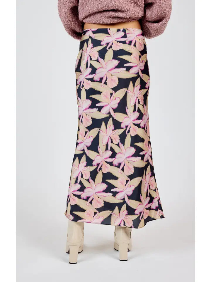 Candlelight Maxi Skirt - Black Multi